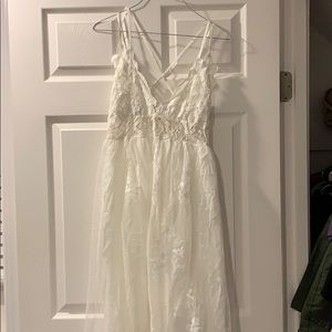 White maxi dress